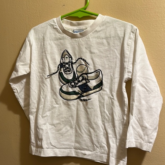 Mayoral White Long Sleeve Shirt with Sneaker Print - Picture 1 of 4